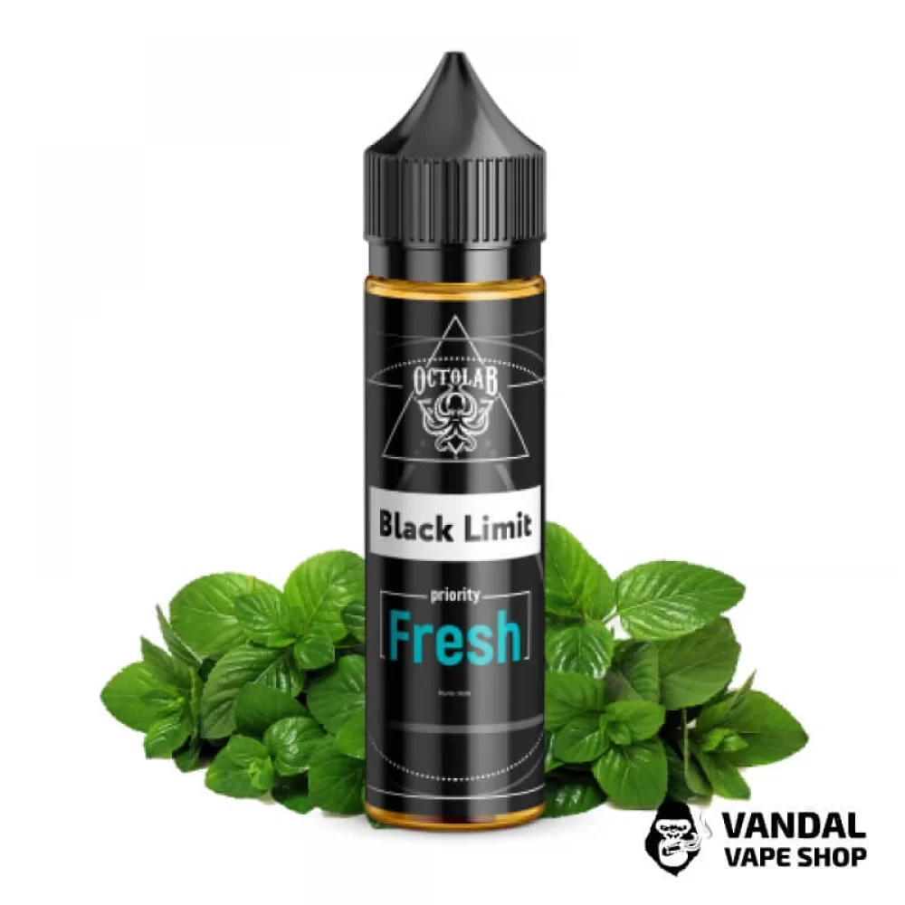 РІДИНА Black Limit - Fresh 60 мл 10 мг НА органічному НІКОТИНІ З СМАКОМ солодкої м'ятної жуйки РІДИНА Black Limit - Fresh 60 мл 10 мг НА органічному НІКОТИНІ З СМАКОМ солодкої м'ятної жуйки