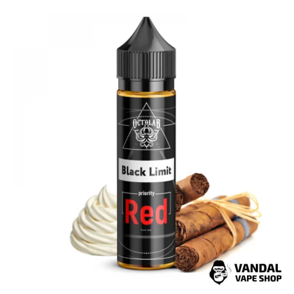 ЖИДКОСТЬ Black Limit - Red 60 мл 10 мг НА органическом НИКОТИНЕ СО ВКУСОМ Табака с заварным кремом
