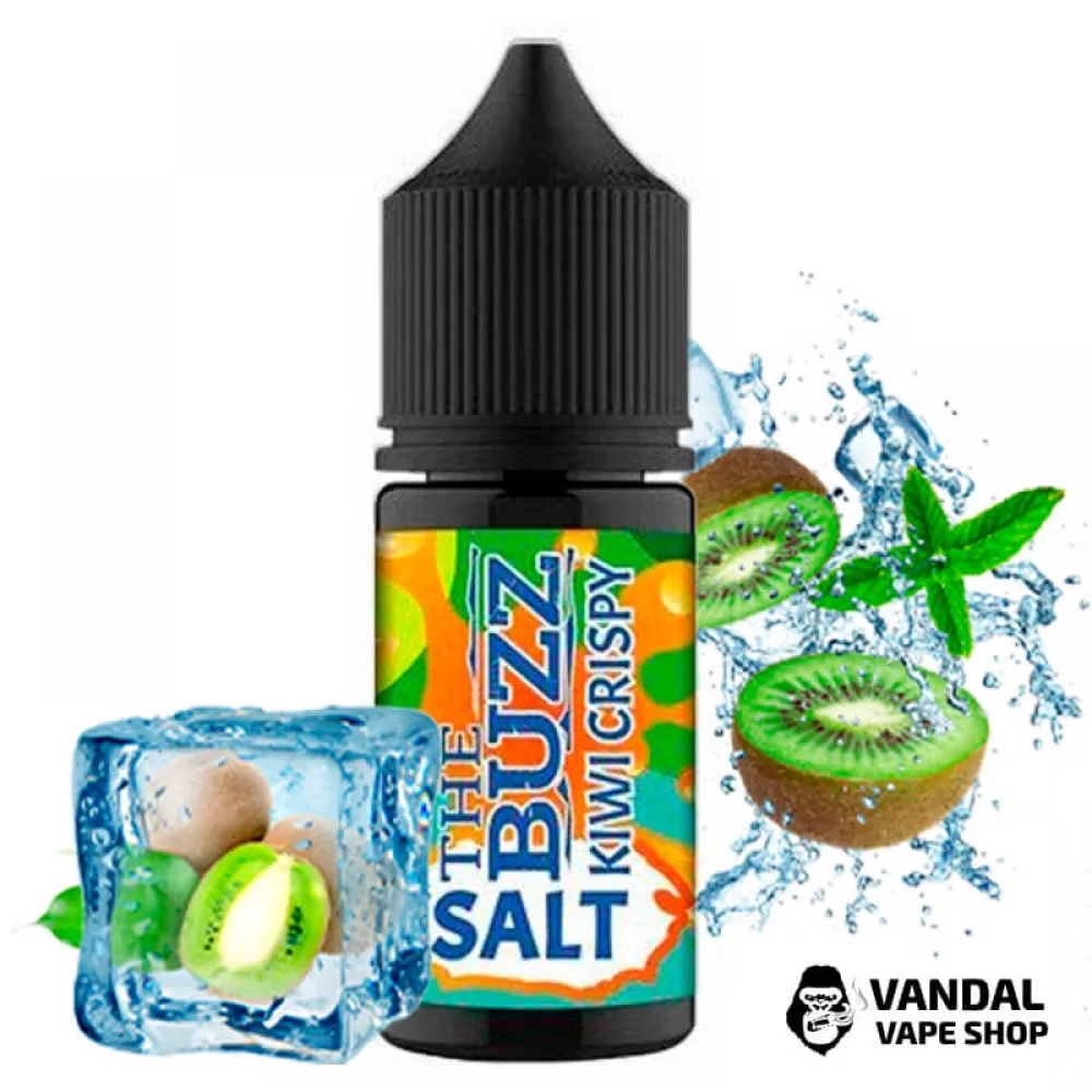 Рідина The Buzz Salt 30 мл НА СОЛьовому нікотині 50 мг зі смаком ківі з холодком Рідина The Buzz Salt 30 мл НА СОЛьовому нікотині 50 мг зі смаком ківі з холодком