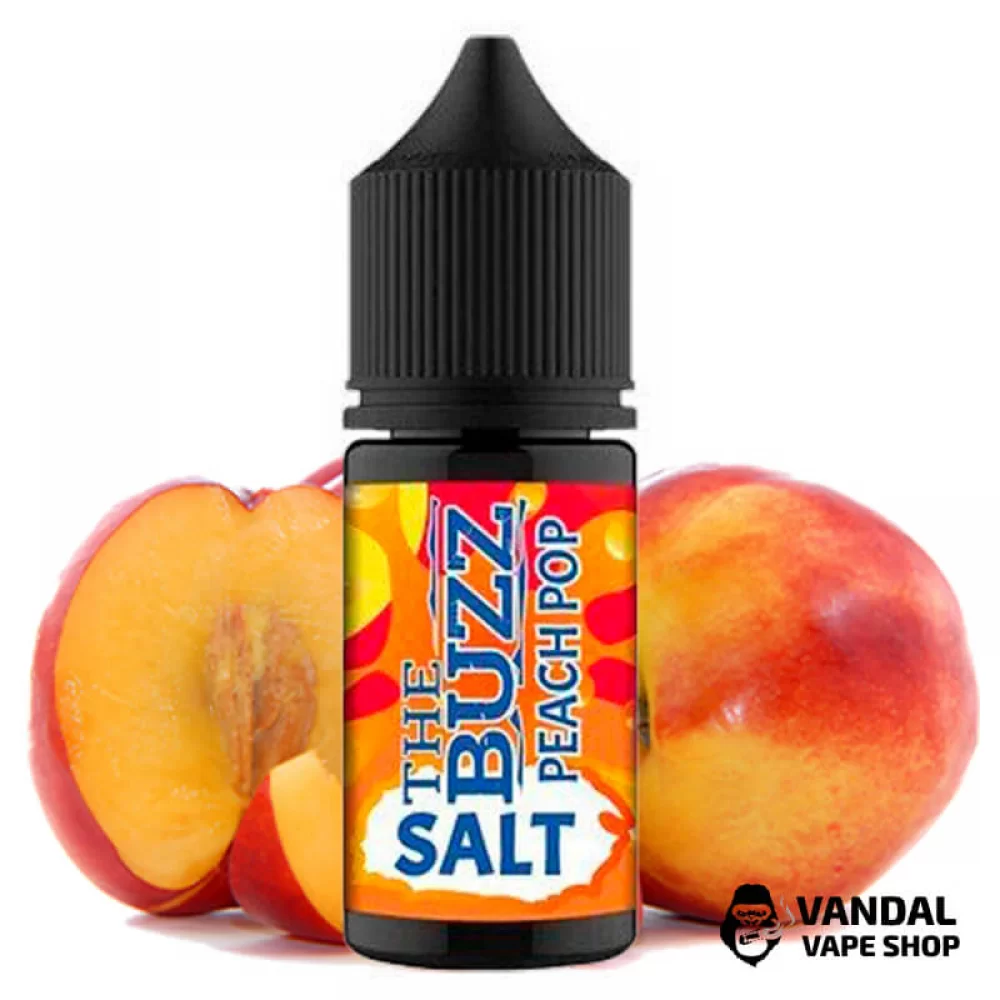 Рідина The Buzz Salt 30 мл НА СОЛьовому нікотині 50 мг зі смаком персика Рідина The Buzz Salt 30 мл НА СОЛьовому нікотині 50 мг зі смаком персика
