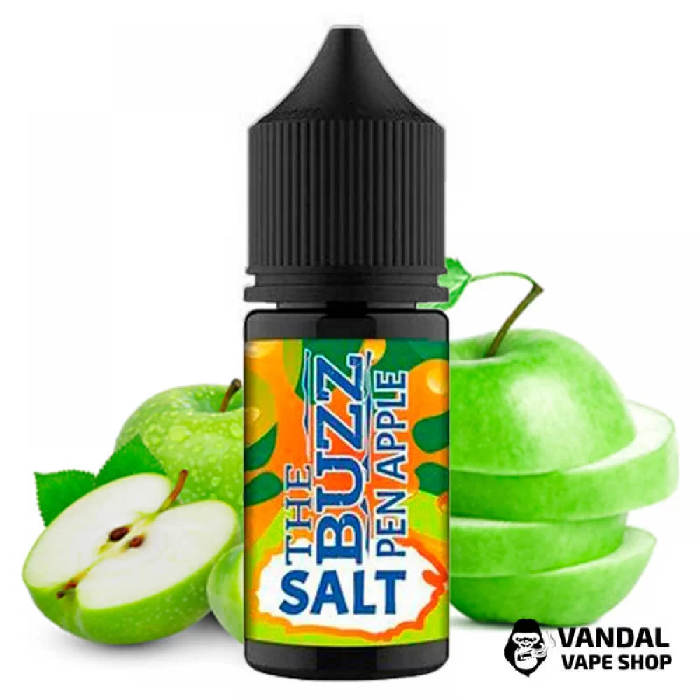 Рідина The Buzz Salt 30 мл НА СОЛьовому нікотині 50 мг зі смаком яблука Рідина The Buzz Salt 30 мл НА СОЛьовому нікотині 50 мг зі смаком яблука