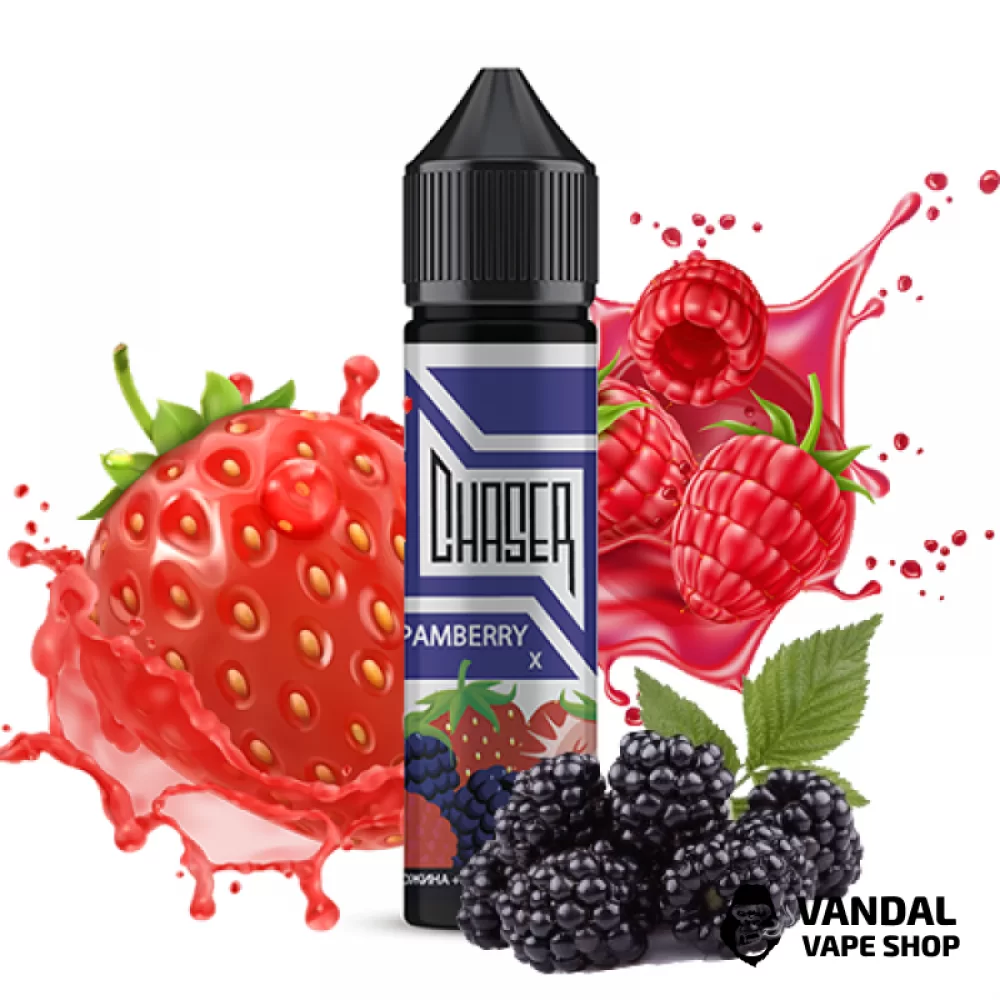 Жидкость Chaser Black Pamberry X  60 мл, 0 мг, на органическом никотине, со вкусом ежевики, клубники и малины Жидкость Chaser Black Pamberry X  60 мл, 0 мг, на органическом никотине, со вкусом ежевики, клубники и малины