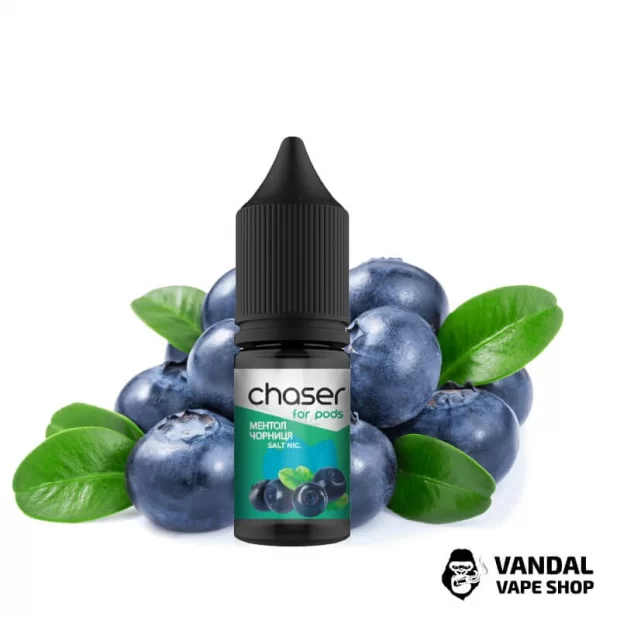 ЖИДКОСТЬ Chaser - Ментол Черника 10 мл 30 мг НА СОЛЕВОМ НИКОТИНЕ СО ВКУСОМ черники с ментолом