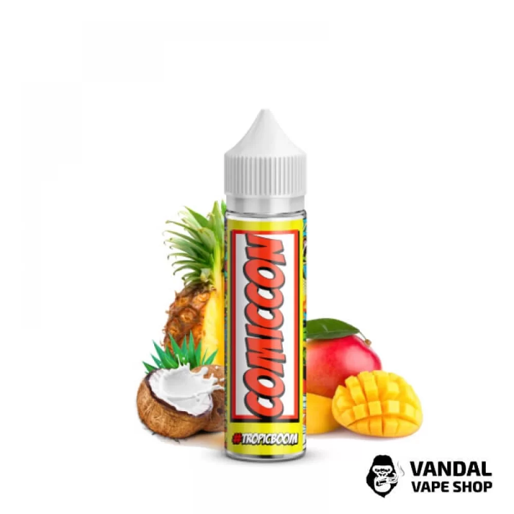 Жидкость Comiccon - Tropic Boom 60 мл 4 мг НА ОРГАНИЧЕСКОМ НИКОТИНЕ СО ВКУСОМ тропических фруктов Жидкость Comiccon - Tropic Boom 60 мл 4 мг НА ОРГАНИЧЕСКОМ НИКОТИНЕ СО ВКУСОМ тропических фруктов