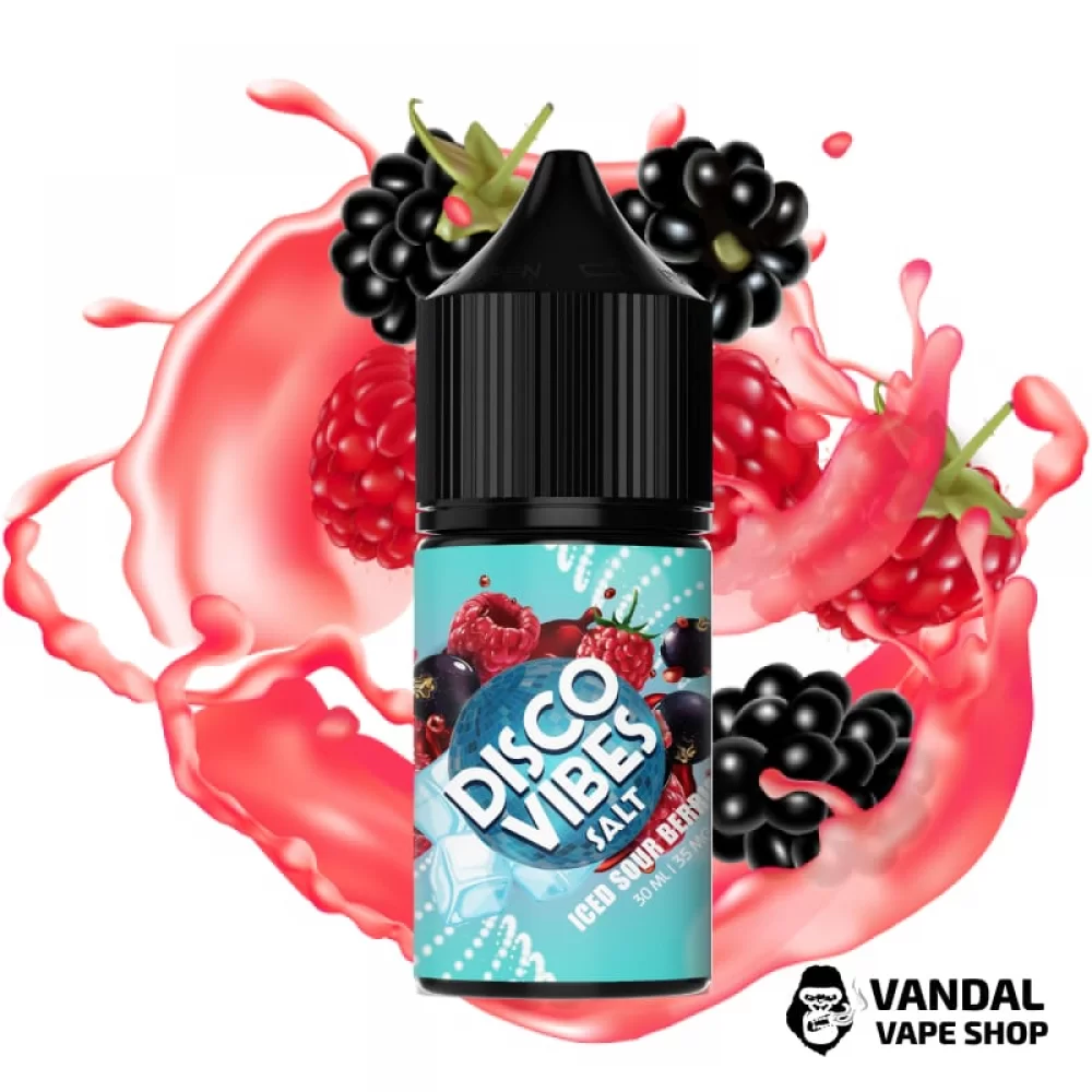 ЖИДКОСТЬ Disco Vibes - Iced Sour Berries 30 мл 50 мг НА СОЛЕВОМ НИКОТИНЕ СО ВКУСОМ малины, смородины и земляники ЖИДКОСТЬ Disco Vibes - Iced Sour Berries 30 мл 50 мг НА СОЛЕВОМ НИКОТИНЕ СО ВКУСОМ малины, смородины и земляники