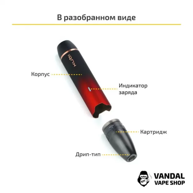 Оригинальная Pod-система Hotcig Kubi Refillable Pod Kit в серебряном цвете