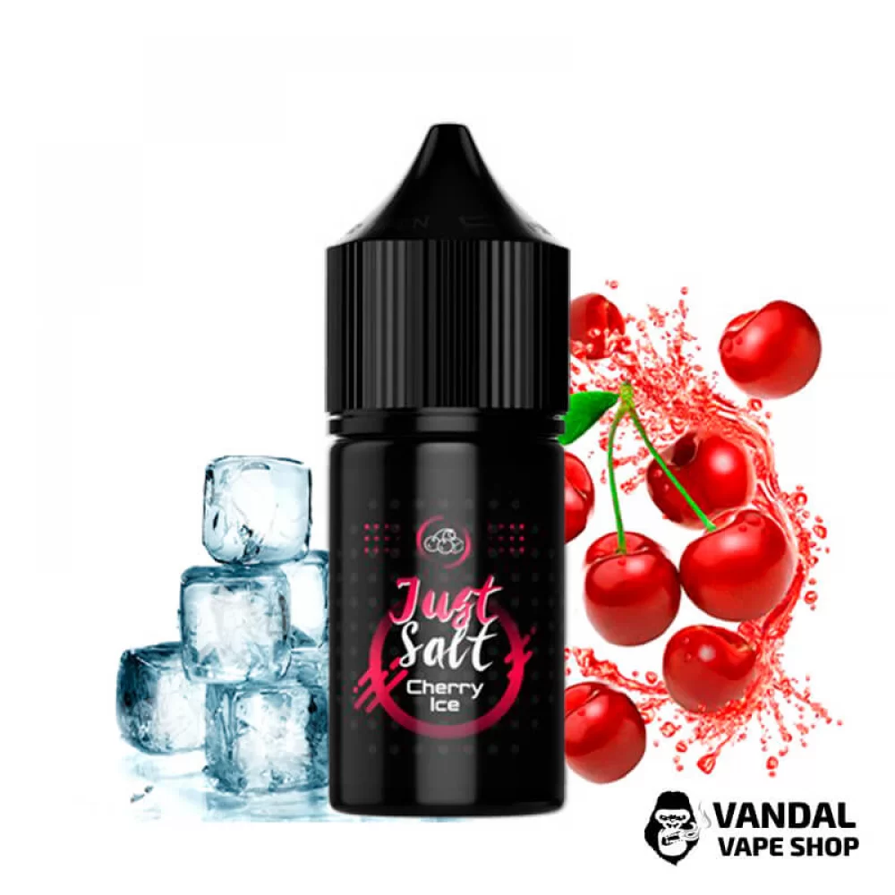 ЖИДКОСТЬ JUST SALT - Cherry Ice 30 мл 25 мг НА СОЛЕВОМ НИКОТИНЕ СО ВКУСОМ вишни с холодком ЖИДКОСТЬ JUST SALT - Cherry Ice 30 мл 25 мг НА СОЛЕВОМ НИКОТИНЕ СО ВКУСОМ вишни с холодком
