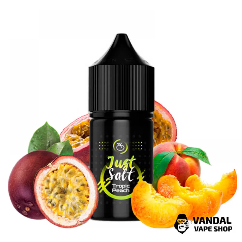 ЖИДКОСТЬ JUST SALT - Tropic Peach 30 мл 45 мг НА СОЛЕВОМ НИКОТИНЕ СО ВКУСОМ персика и маракуйи ЖИДКОСТЬ JUST SALT - Tropic Peach 30 мл 45 мг НА СОЛЕВОМ НИКОТИНЕ СО ВКУСОМ персика и маракуйи