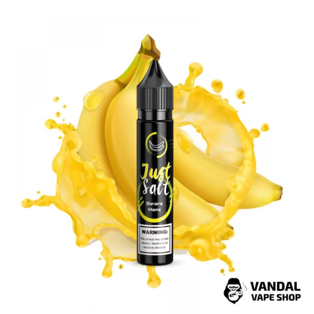 ЖИДКОСТЬ JUST SALT - Banana Mama 30 мл 45 мг НА СОЛЕВОМ НИКОТИНЕ СО ВКУСОМ банановой жвачки ЖИДКОСТЬ JUST SALT - Banana Mama 30 мл 45 мг НА СОЛЕВОМ НИКОТИНЕ СО ВКУСОМ банановой жвачки