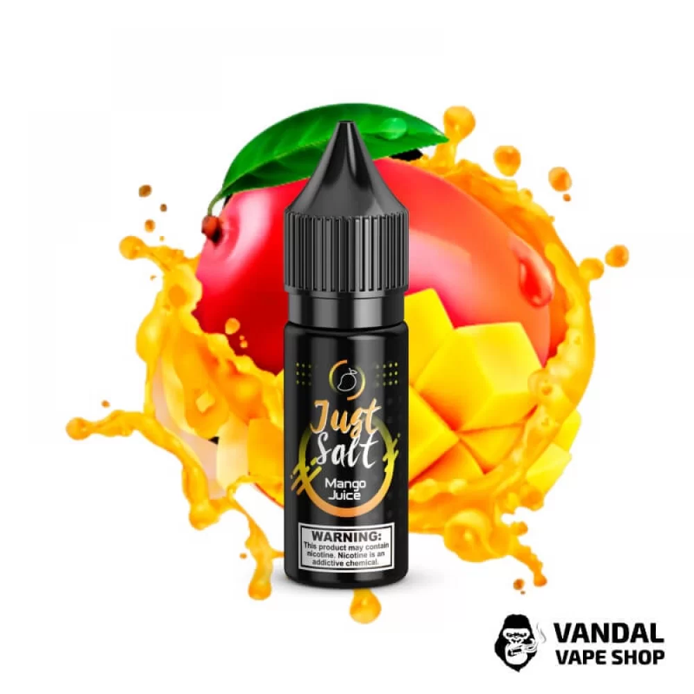 ЖИДКОСТЬ JUST SALT - Mango Juice 15 мл 25 мг НА СОЛЕВОМ НИКОТИНЕ СО ВКУСОМ манго