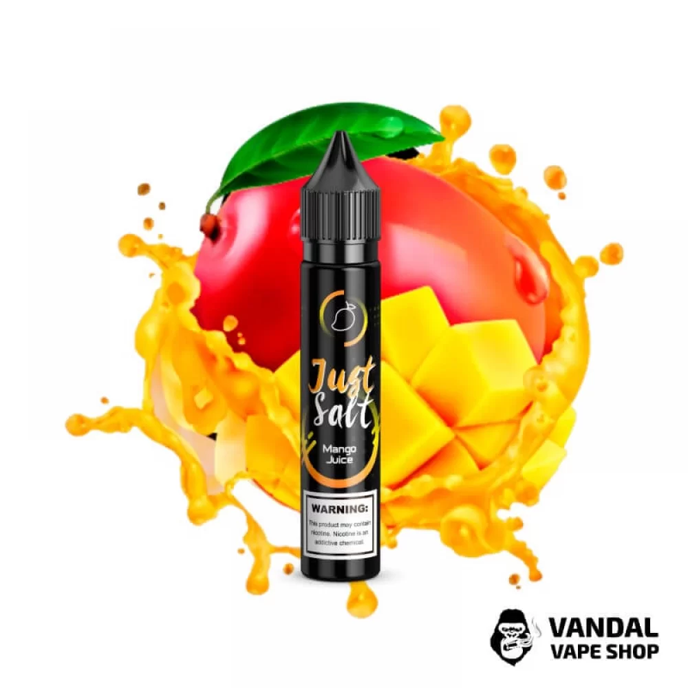 ЖИДКОСТЬ JUST SALT - Mango Juice 30 мл 45 мг НА СОЛЕВОМ НИКОТИНЕ СО ВКУСОМ манго ЖИДКОСТЬ JUST SALT - Mango Juice 30 мл 45 мг НА СОЛЕВОМ НИКОТИНЕ СО ВКУСОМ манго