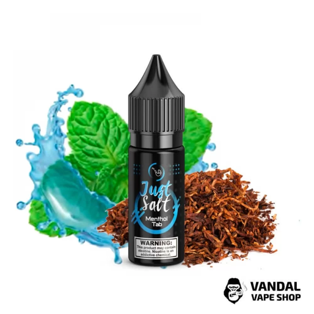 ЖИДКОСТЬ JUST SALT - Menthol Tab 15 мл 45 мг НА СОЛЕВОМ НИКОТИНЕ СО ВКУСОМ табак с ментолом