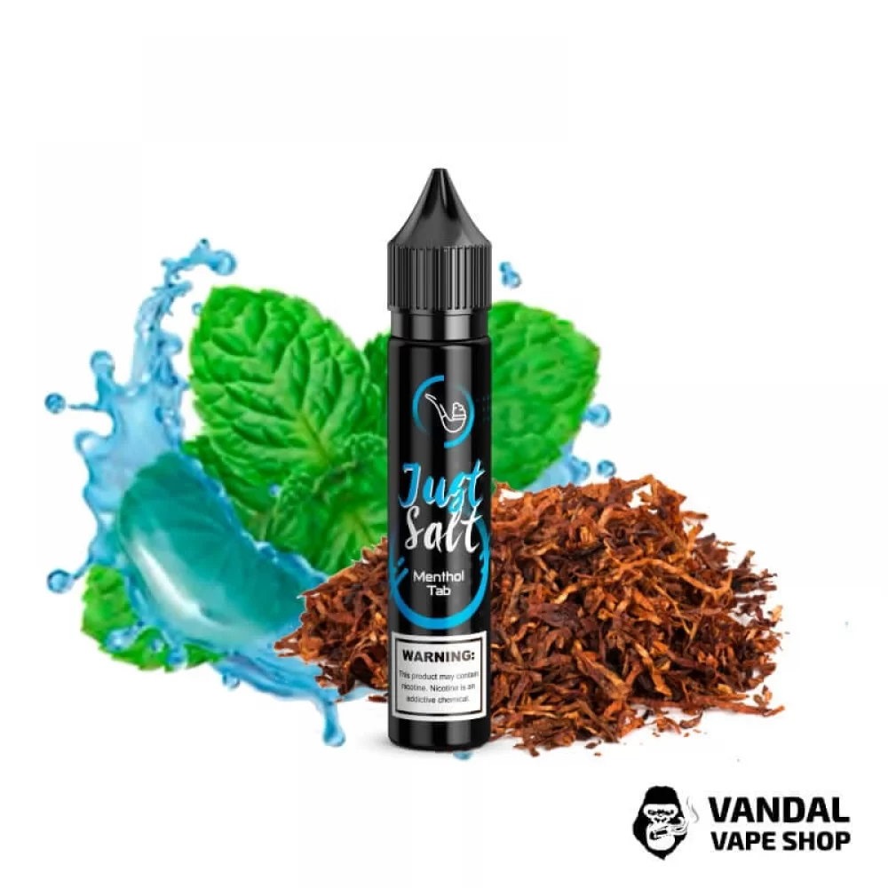 ЖИДКОСТЬ JUST SALT - Menthol Tab 30 мл 25 мг НА СОЛЕВОМ НИКОТИНЕ СО ВКУСОМ табак с ментолом