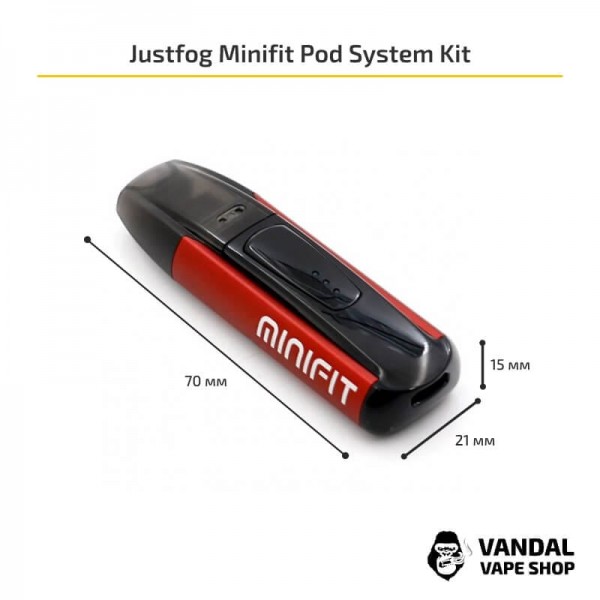 Justfog Minifit Starter Kit (Original) - M Yellow Pattern в жовтому кольорі з малюнком