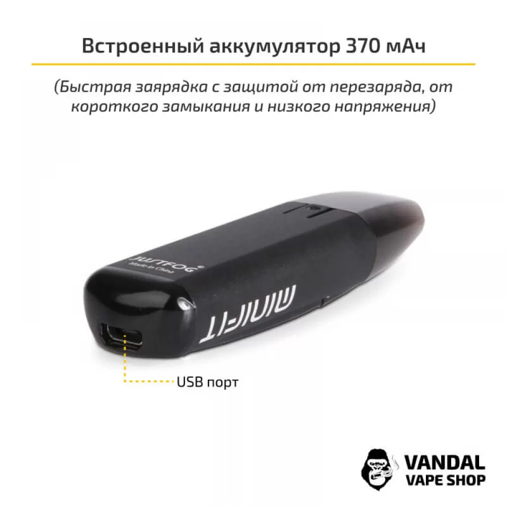 Justfog Minifit Starter Kit (Original) - M Blue Pattern в синем цвете с рисунком