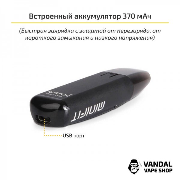 Justfog Minifit Starter Kit (Original) - M Yellow Pattern в жовтому кольорі з малюнком
