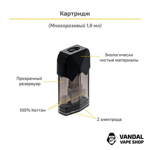 Оригінальна Pod-система OVNS Saber S Pod System в чорному кольорі