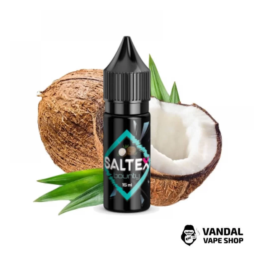 Жидкость Saltex 15 мл 45 мг на солевом никотине со вкусом батончика Bounty Жидкость Saltex 15 мл 45 мг на солевом никотине со вкусом батончика Bounty