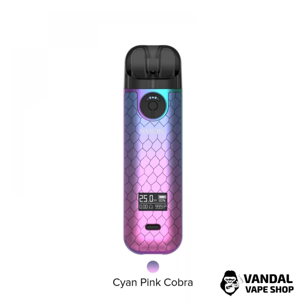 SMOK Novo 4 Pod Kit 800 мАг у кольорі "Cyan Pink Cobra" (рожево-блакитна кобра)
