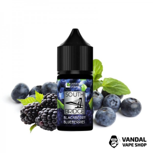ЖИДКОСТЬ South Bridge - Blackberry Blueberry  30 мл 45 мг НА СОЛЕВОМ НИКОТИНЕ СО ВКУСОМ Черники и ежевики