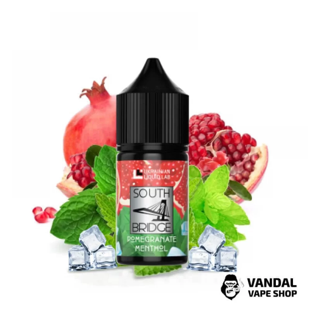 ЖИДКОСТЬ South Bridge - Pomegranate Menthol 30 мл 45 мг НА СОЛЕВОМ НИКОТИНЕ СО ВКУСОМ Граната с ментолом