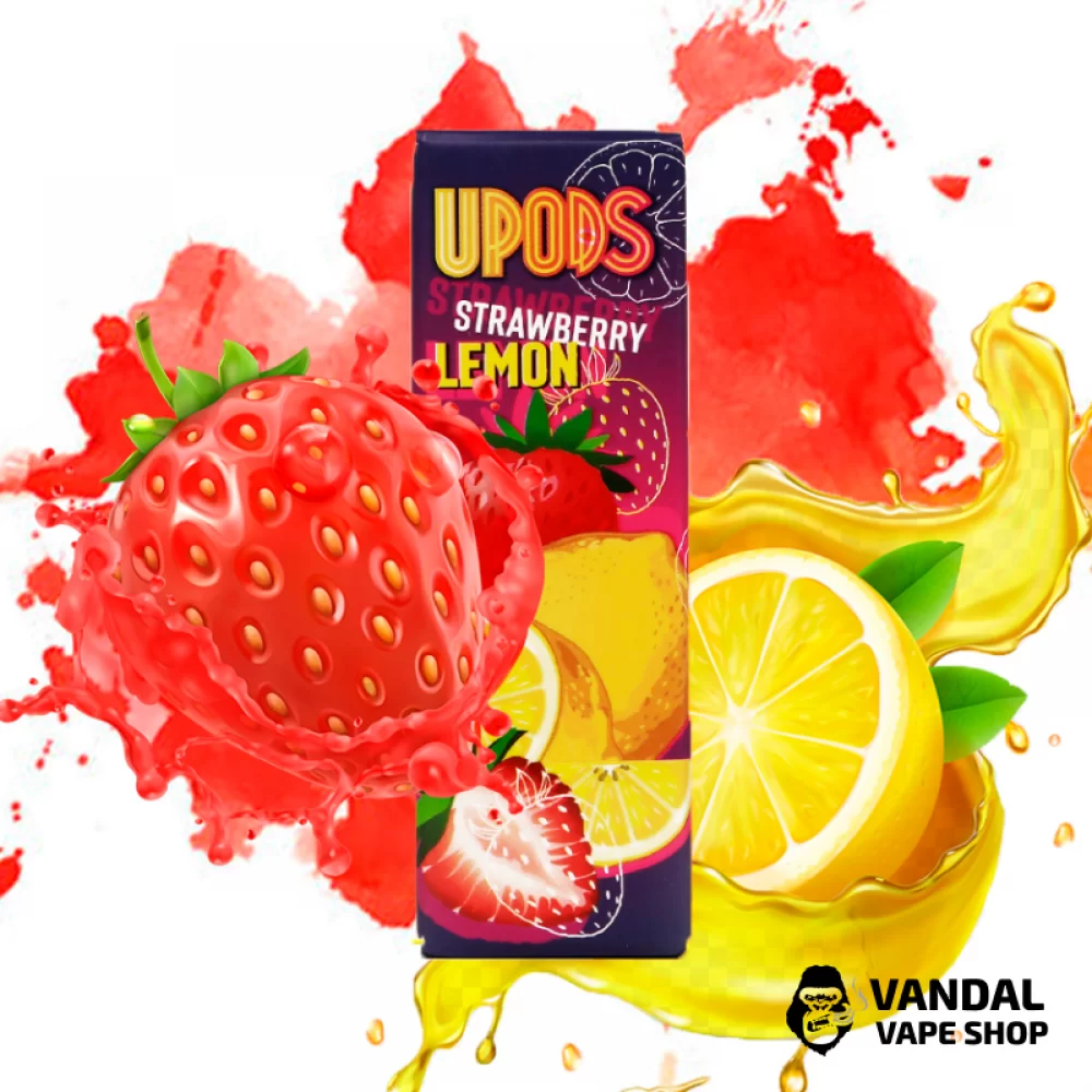 Жидкость Black Triangle Upods Strawberry Lemon НА СОЛЕВОМ НИКОТИНЕ 30 мг со вкусом клубники и лимона Жидкость Black Triangle Upods Strawberry Lemon НА СОЛЕВОМ НИКОТИНЕ 30 мг со вкусом клубники и лимона