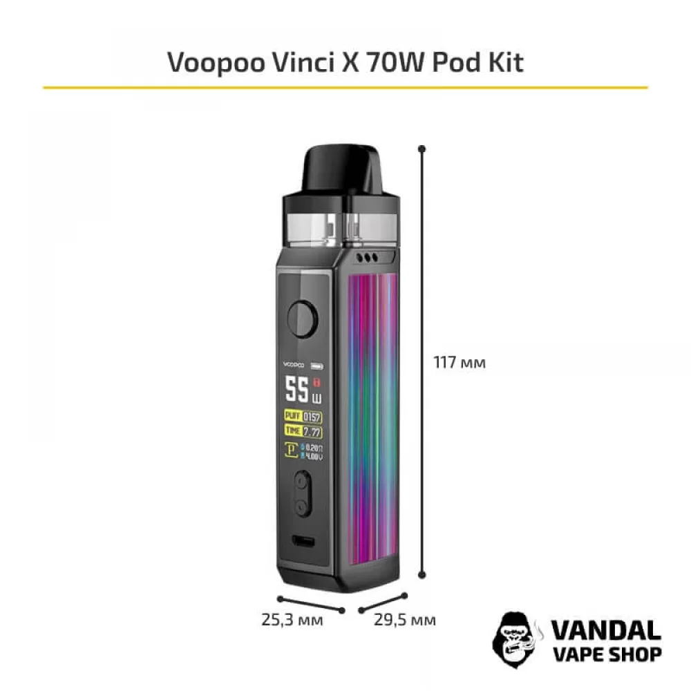 Voopoo Vinci X 70W Pod Kit (Original) Space Gray Voopoo Vinci X 70W Pod Kit (Original) Space Gray