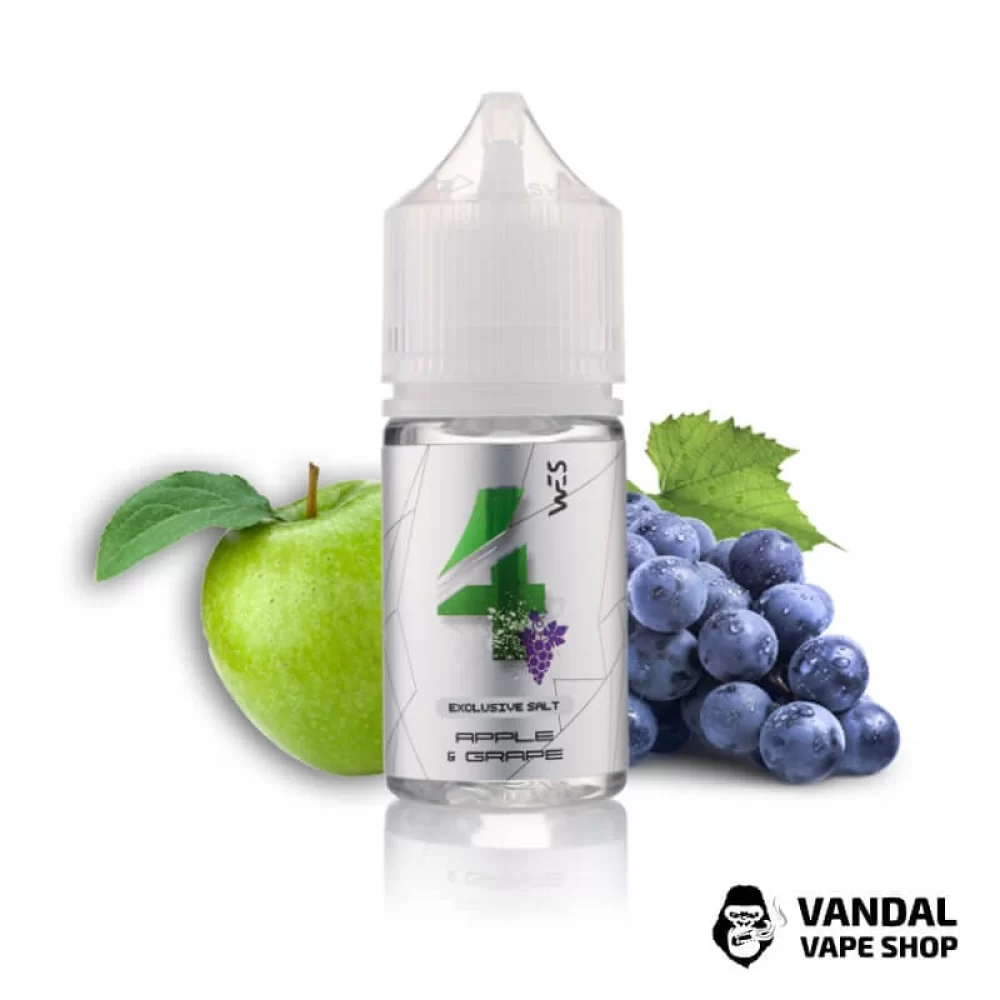 Жидкость WES SILVER 30 мл 25 мг на солевом никотине со вкусом яблока и винограда