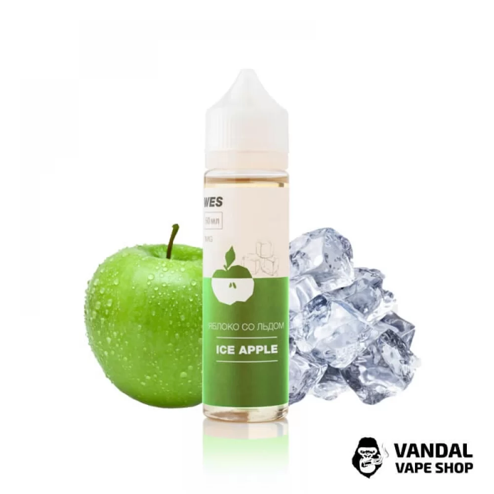 Рідина WES The First - Ice Apple 60 мл 0 мг на органічному нікотині зі смаком яблука з холодком