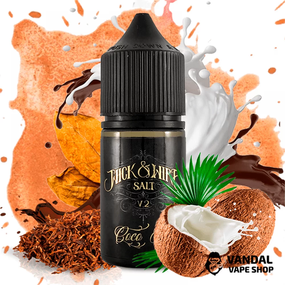 Жидкость Wick&Wire V2 Salt – 30 мл, 0 мг на солевом никотине со вкусом табака с кокосом Жидкость Wick&Wire V2 Salt – 30 мл, 0 мг на солевом никотине со вкусом табака с кокосом