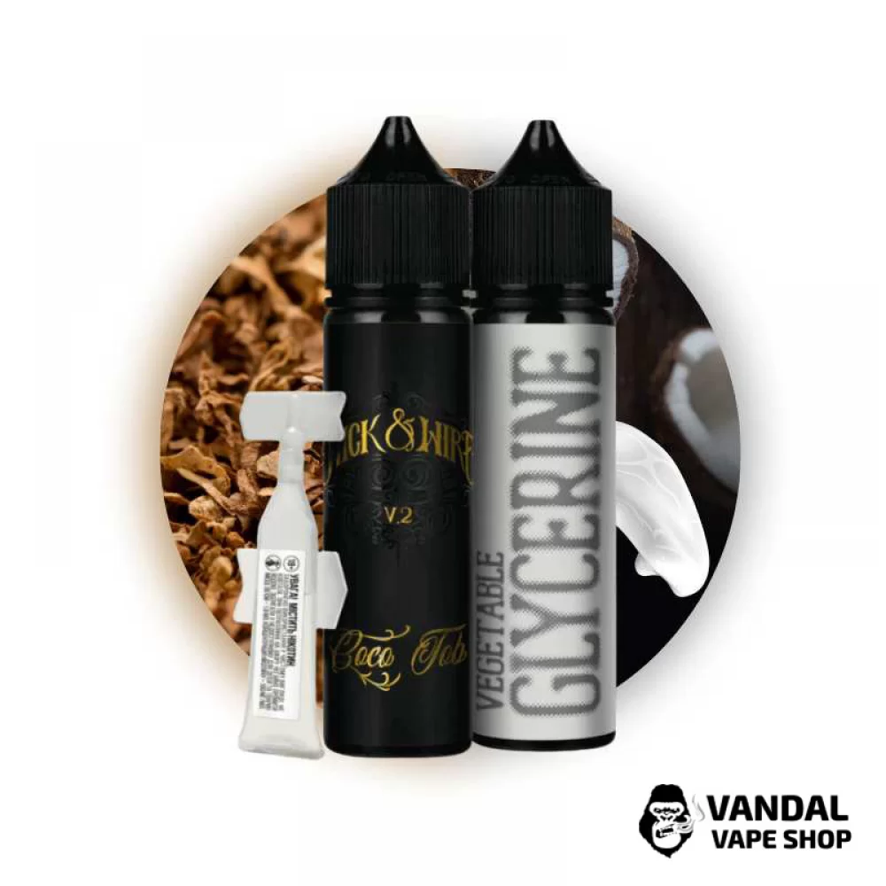 Набір для самозамісу Wick&Wire Organic 60 мл 3 мг зі смаком тютюну та кокосовим молоком