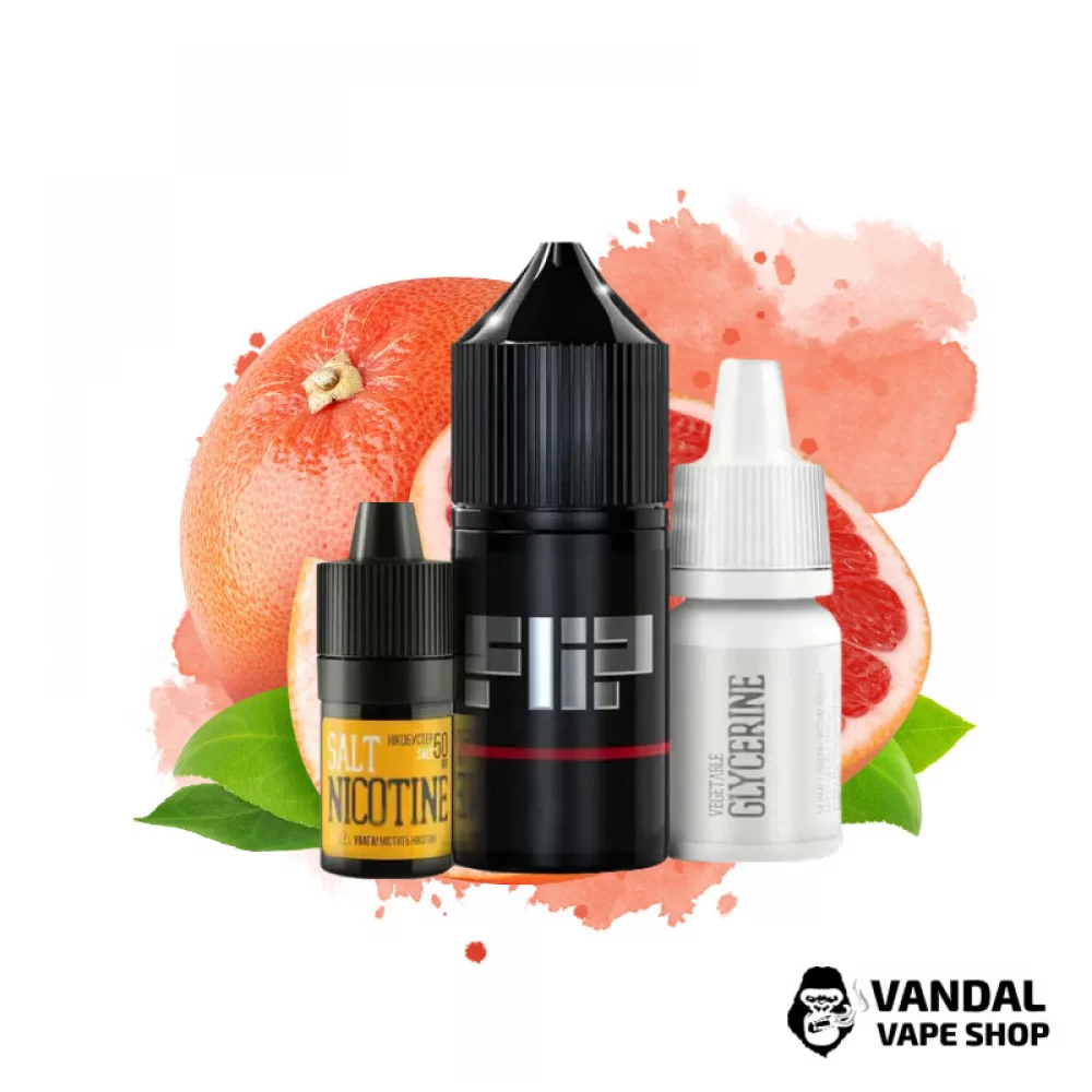 Набір для самозамісу Flip Salt 30 мл 25 мг зі смаком грейпфрута Набір для самозамісу Flip Salt 30 мл 25 мг зі смаком грейпфрута