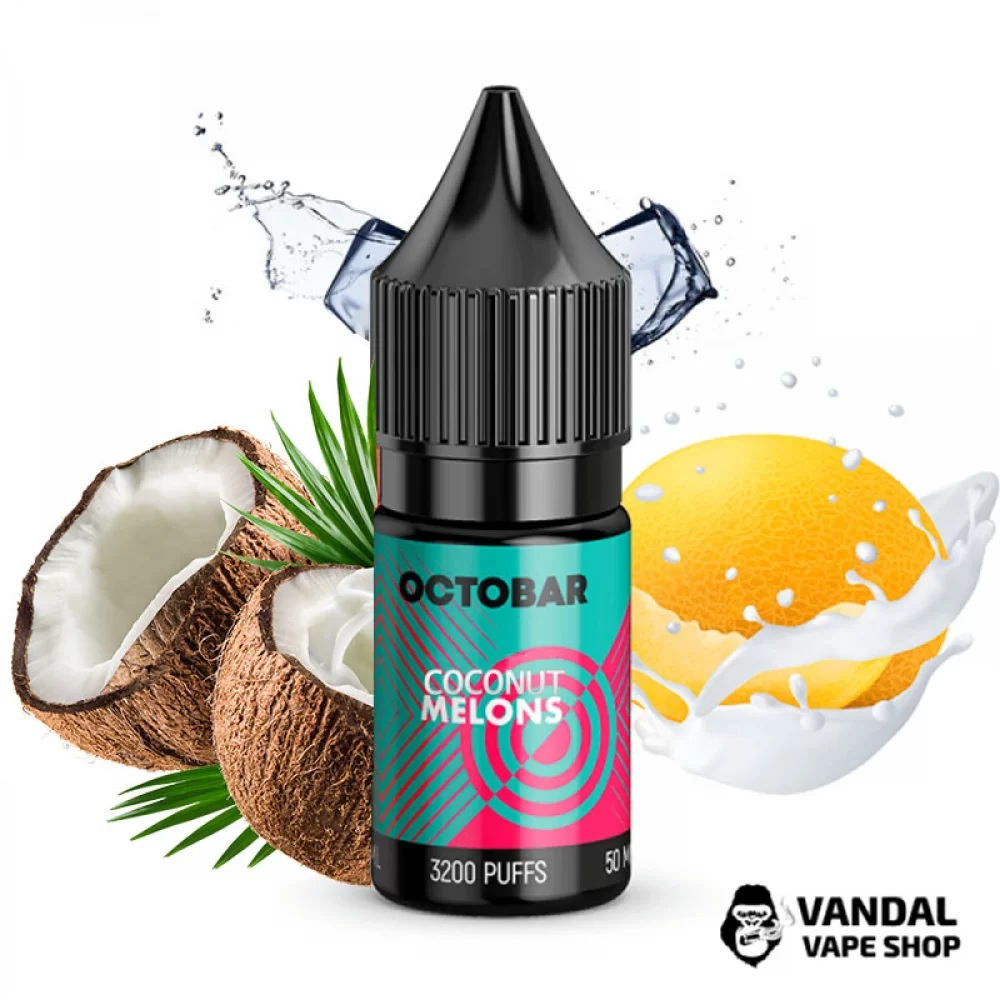 ЖИДКОСТЬ Octobar Melon Coco - 10 мл НА СОЛЕВОМ НИКОТИНЕ 50 мг со вкусом кокоса и дыни