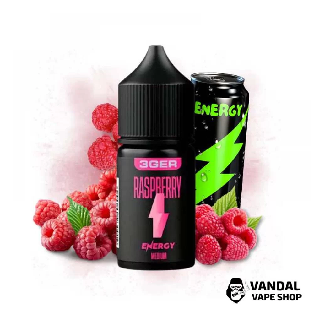 ЖИДКОСТЬ 3Ger Salt 30 мл 50 мг НА СОЛЕВОМ НИКОТИНЕ СО ВКУСОМ енергетической малины
