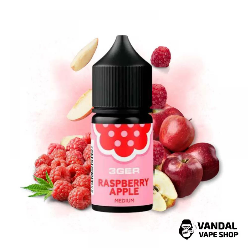 ЖИДКОСТЬ 3Ger Salt 30 мл 50 мг НА СОЛЕВОМ НИКОТИНЕ СО ВКУСОМ малины и яблока