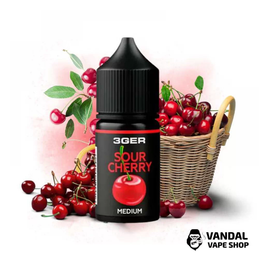 ЖИДКОСТЬ 3Ger Salt 30 мл 50 мг НА СОЛЕВОМ НИКОТИНЕ СО ВКУСОМ кислой вишни
