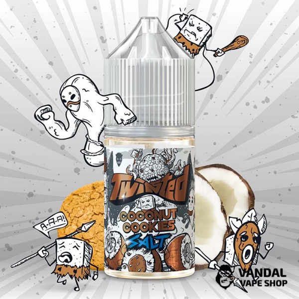 ЖИДКОСТЬ Twisted Salt - 30 мл НА СОЛЕВОМ НИКОТИНЕ 25 мг со вкусом кокоса с печеньем