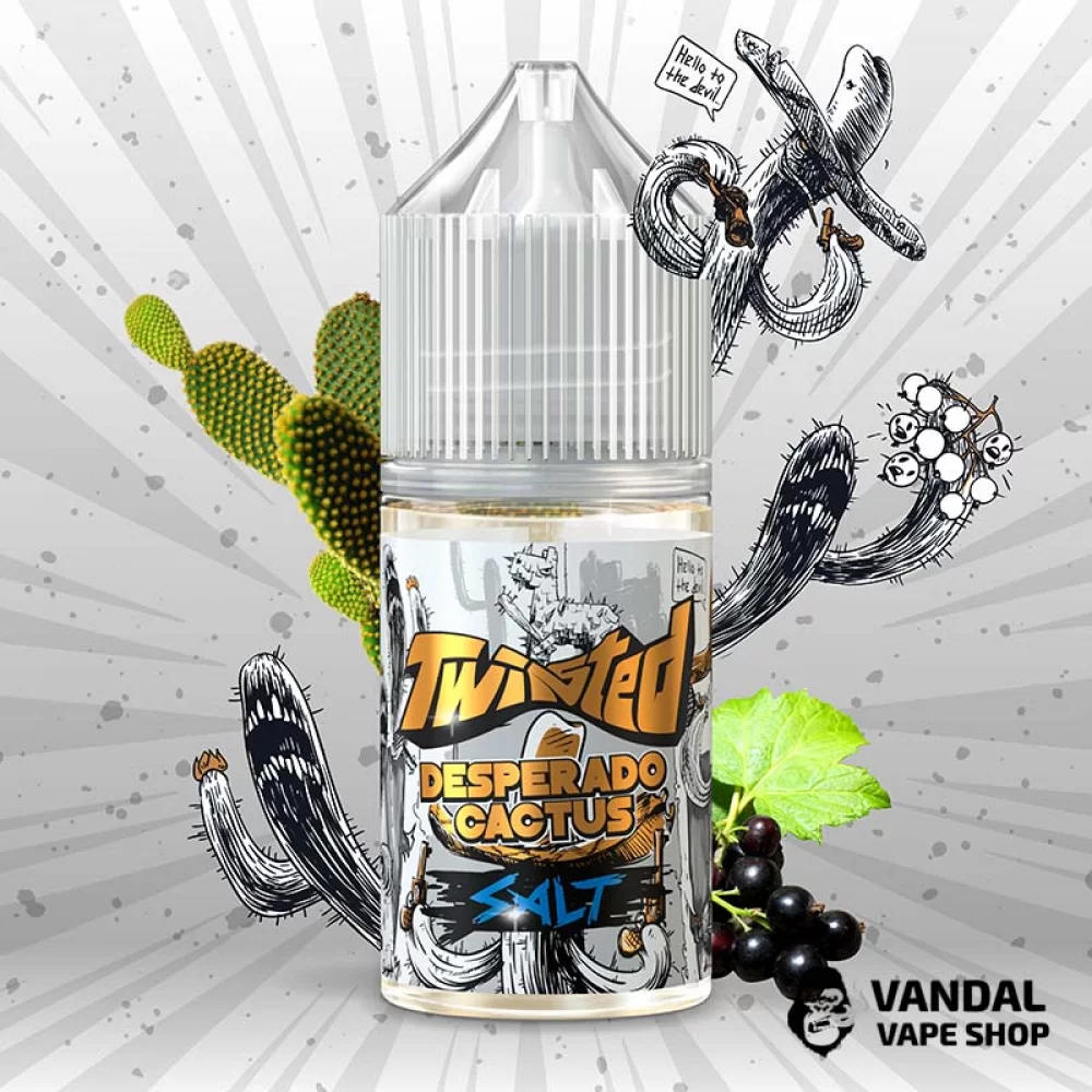 ЖИДКОСТЬ Twisted Salt - 30 мл НА СОЛЕВОМ НИКОТИНЕ 25 мг со вкусом черной смородины и кактусового сока ЖИДКОСТЬ Twisted Salt - 30 мл НА СОЛЕВОМ НИКОТИНЕ 25 мг со вкусом черной смородины и кактусового сока
