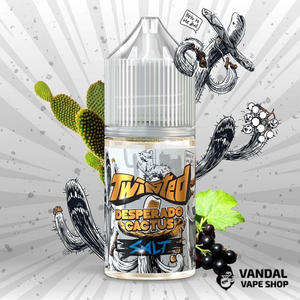 Рідина Twisted Salt - 30 мл НА СОЛьовому нікотині 25 мг зі смаком чорної смородини і кактусового соку