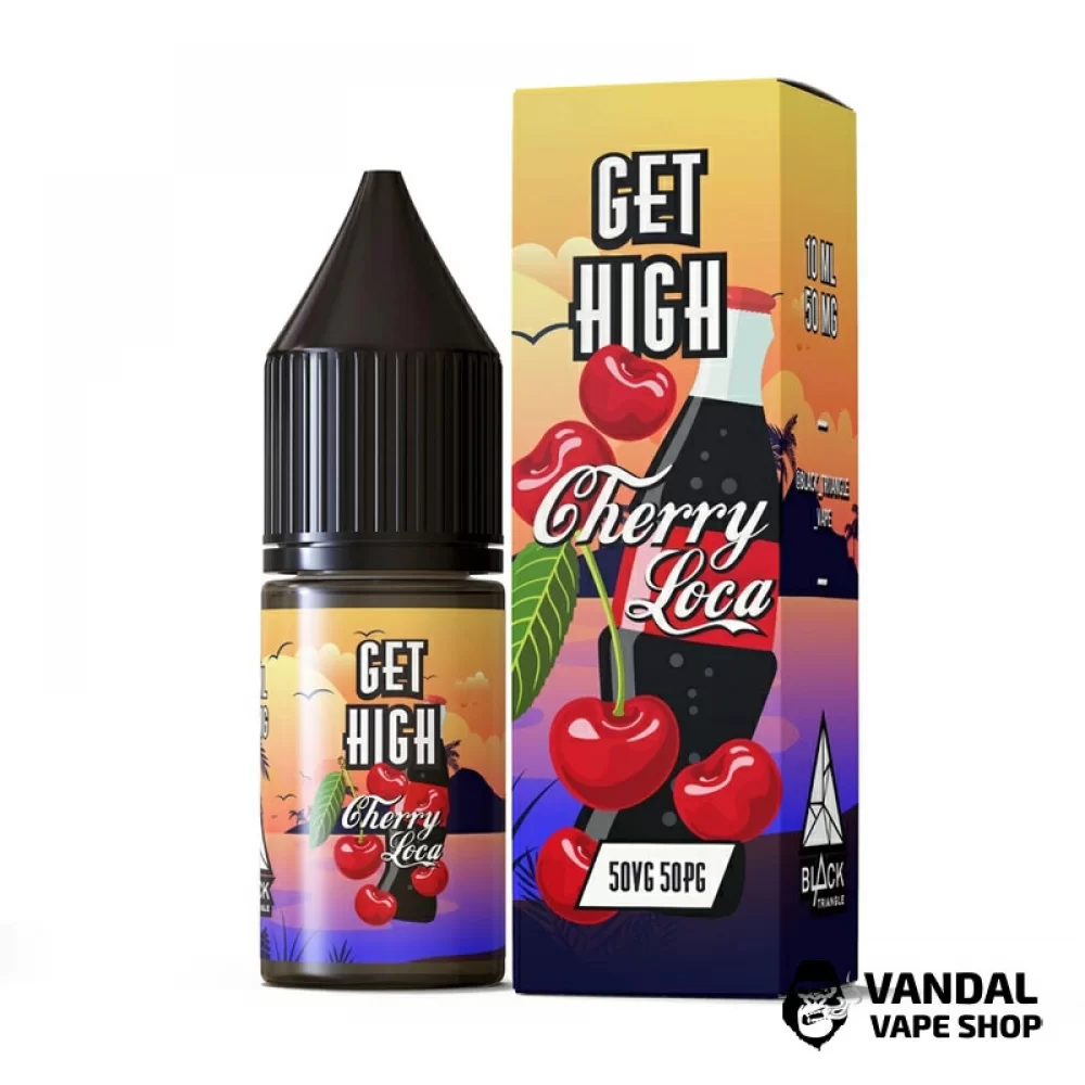 ЖИДКОСТЬ Get High - 10 мл НА СОЛЕВОМ НИКОТИНЕ 50 мг со вкусом коли с вишней