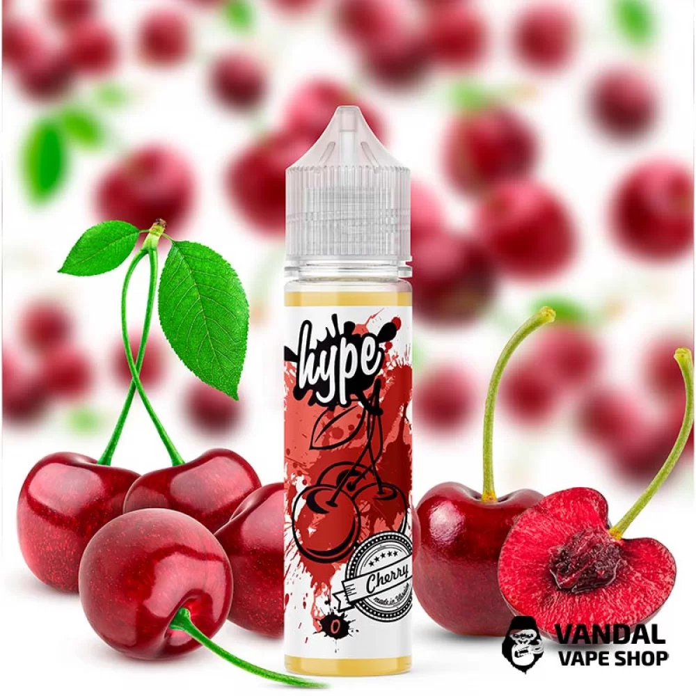 Жидкость Hype - 60 мл, на органическом никотине крепостью 0 мг, со вкусом вишни