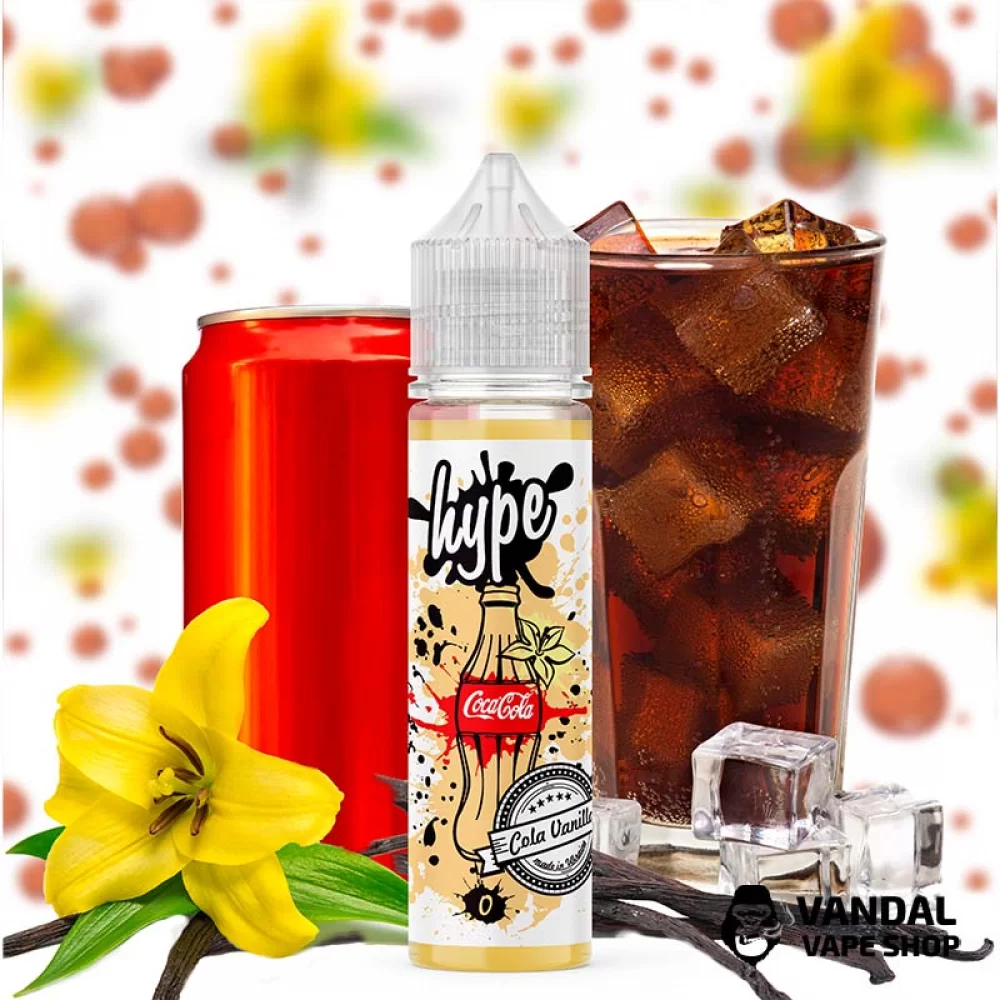 Жидкость Hype - 60 мл, на органическом никотине крепостью 1.5 мг, со вкусом колы с ванилью Жидкость Hype - 60 мл, на органическом никотине крепостью 1.5 мг, со вкусом колы с ванилью