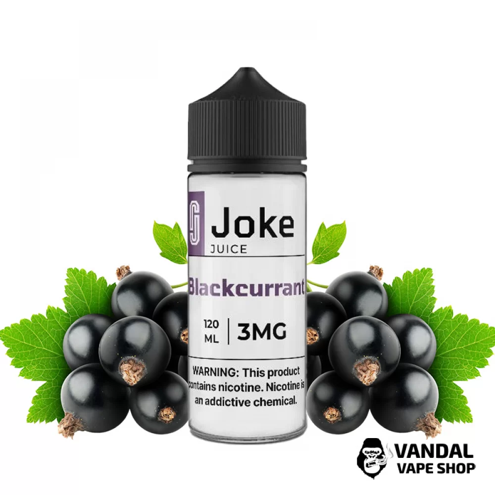 Жидкость Joke 120 мл на органическом никотине 3 мг со вкусом смородины Жидкость Joke 120 мл на органическом никотине 3 мг со вкусом смородины