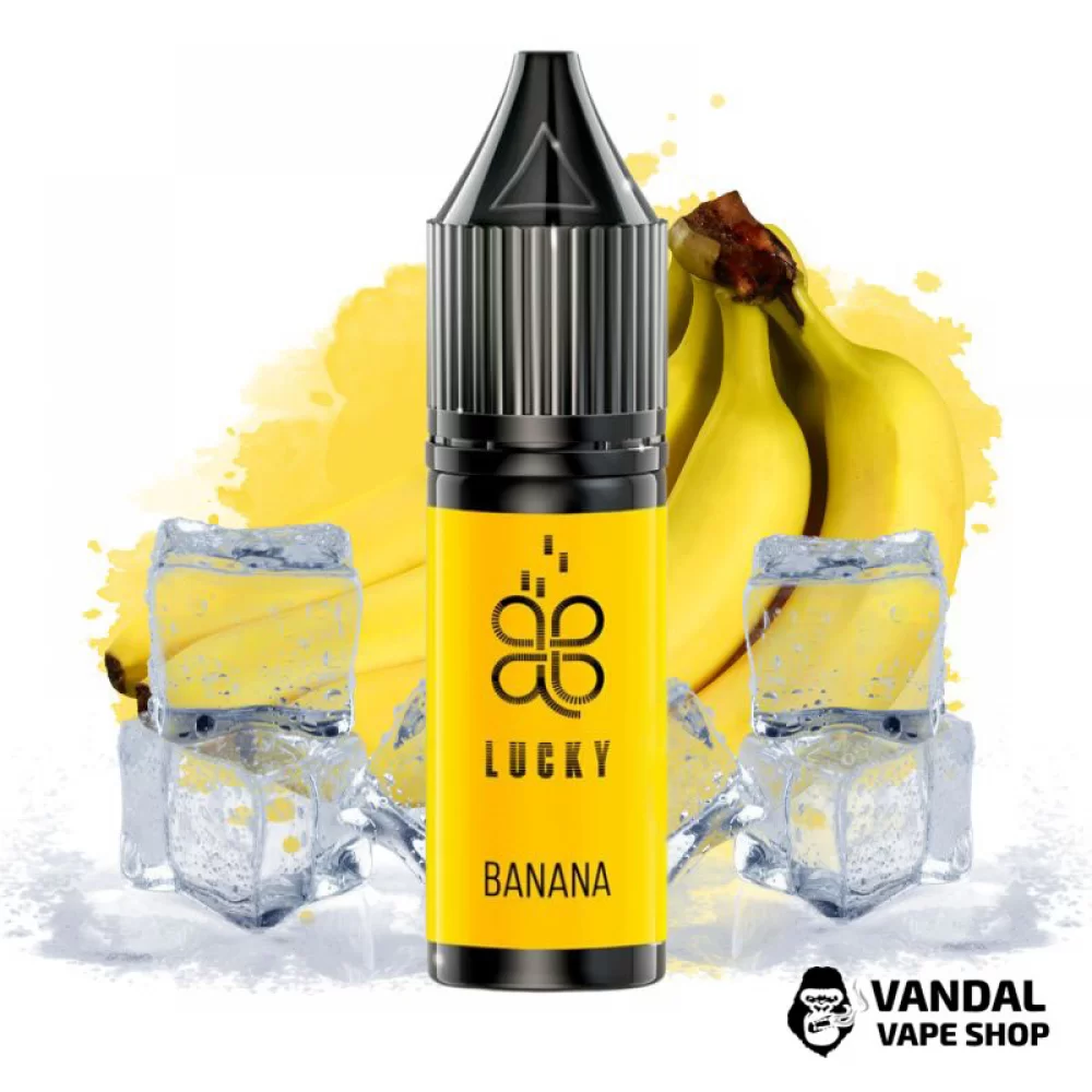 ЖИДКОСТЬ Lucky Salt 15 мл НА СОЛЕВОМ НИКОТИНЕ 50 мг со вкусом банана со льдом ЖИДКОСТЬ Lucky Salt 15 мл НА СОЛЕВОМ НИКОТИНЕ 50 мг со вкусом банана со льдом