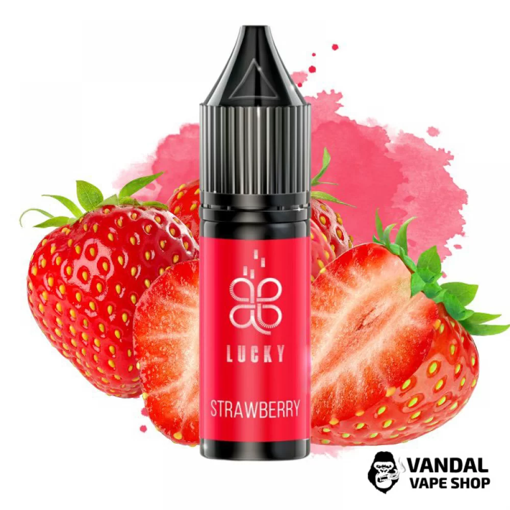 РІДИНА Lucky Salt 15 мл НА СОЛЬОВОМУ НІКОТИНІ 50 мг зі смаком полуниці