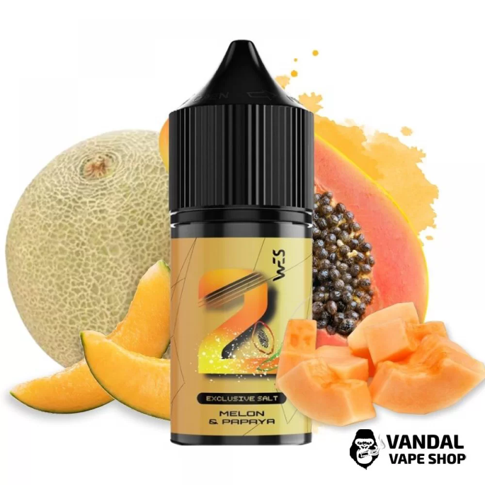 WES Gold 15 мл НА СОЛЕВОМ НИКОТИНЕ 25 мг со вкусом дыни и папаи