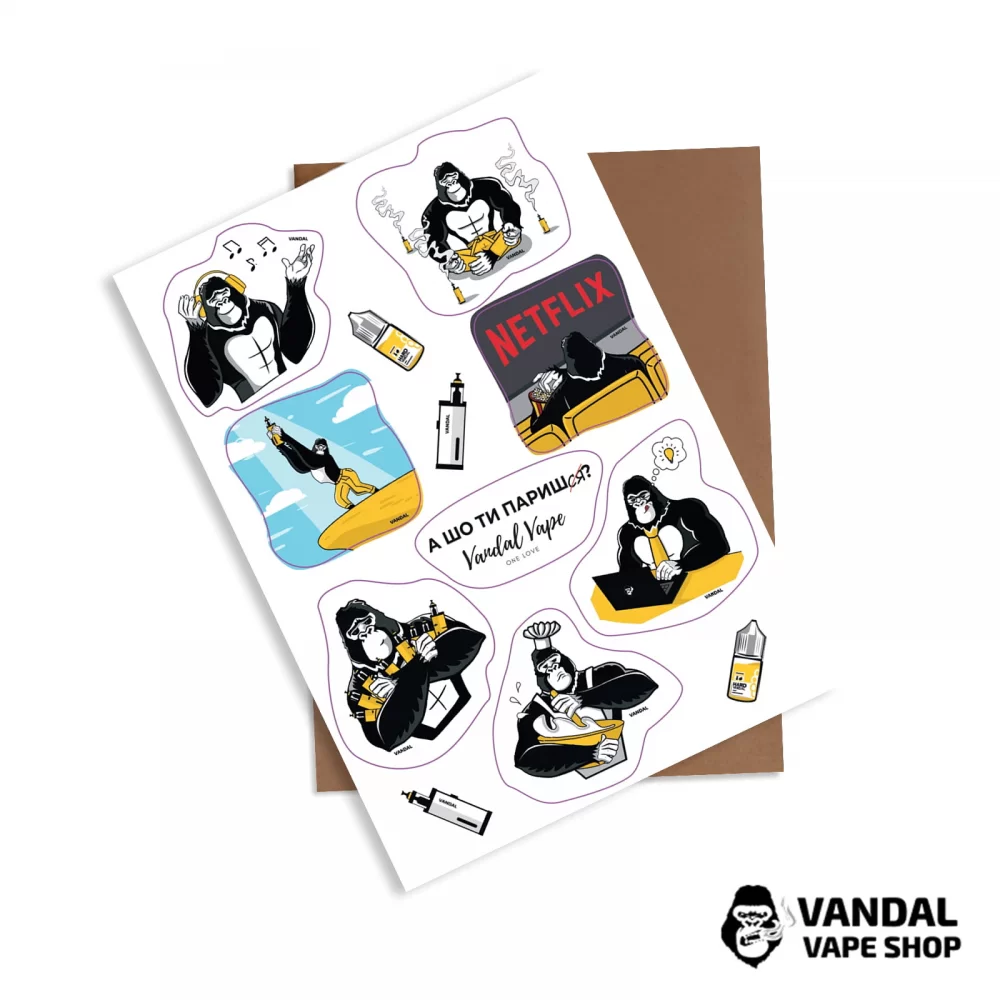 Брендированный стикерпак Vandal Vape