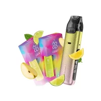 Набір L 2.0: Voopoo VMATE Pro Power Edition Whorl Dawn + Lucky 30 мл Lemon Lime Lemonade 65 мг + Lucky 30 Pear 65 мг + Стікерпак