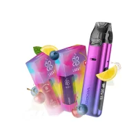 Набор L 2.0: Voopoo VMATE Pro Power Edition Neon + Lucky 30 мл Blueberry 65 мг + Lucky 30 мл Cherry lemonade 65 мг + Стикерпак