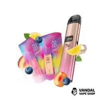 Набор L 2.0: Ursa Nano Pro Sakura G+ Lucky 30 Berry Lemonade 65 мг + Lucky 30 Juicy Peach 65 мг + Стикерпак